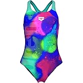 Arena Girls Arena Performance Girls' Spray Paint Swim Pro Back Athletic One Piece Pool Swimsuit