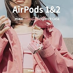 Miak Airpods case with Keychain Compatible with