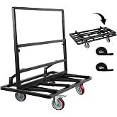 Eastrexon Folding Drywall Cart, 2000 Drywall Dolly w/ 5" Swivel Casters | Plywood Cart , Portable Panel Truck Cart for Handling Plywood, Plasterboard, Glass 44.5" x 22" x 40"