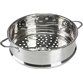 Stainless Steel Dumpling Steamer Basket,Insert for Pot Cooking(7.08INCH） | 304 Steel to Resist Rust.A Sealed Brim Allows Ssecure Stacking to Steam Dumplings,Veggies,or Buns with Easy Lifting