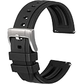 Anbeer Premium Silicone Watch Bands,Quick Release Rubber Watch Strap for Men and Women, Choose Color &amp; Width 18mm 20mm 22mm 24mm