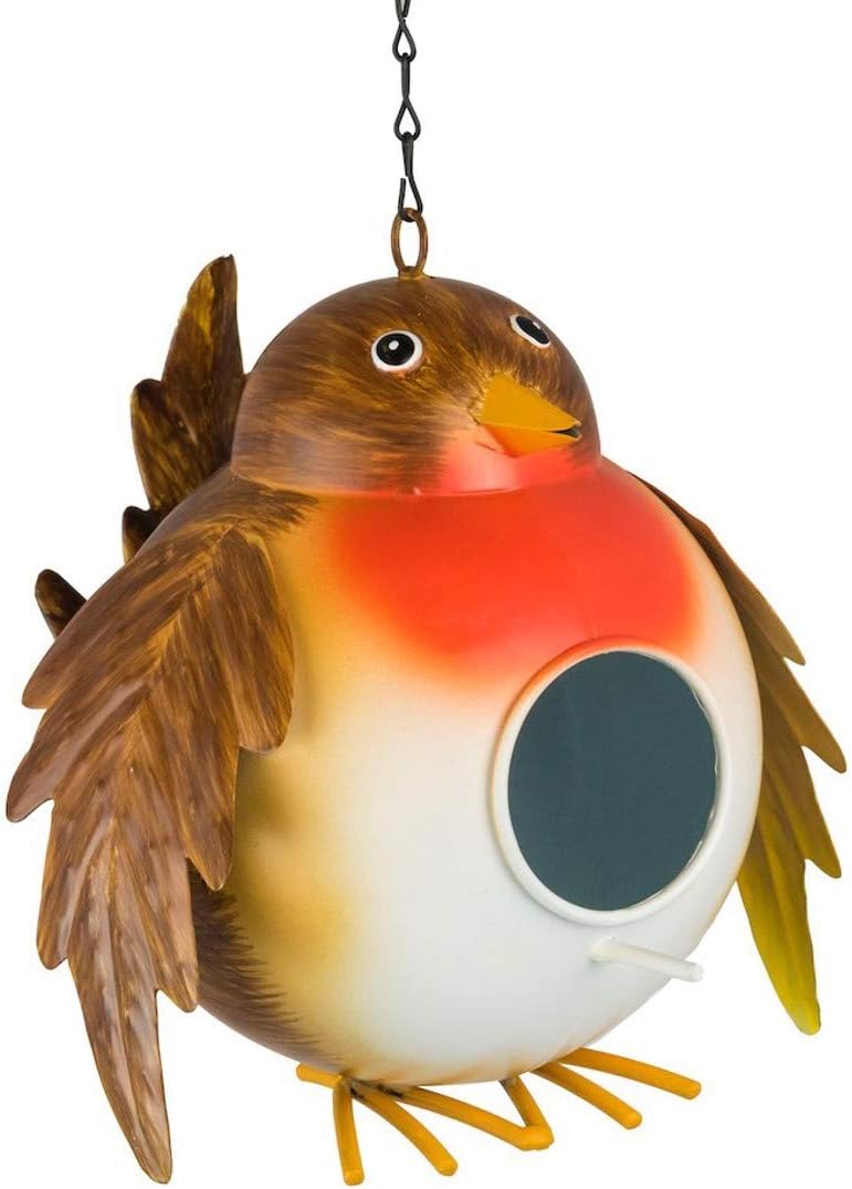 Fountasia - Comedero Colgante para pájaros, diseño de petirrojo: Amazon.es: Jardín