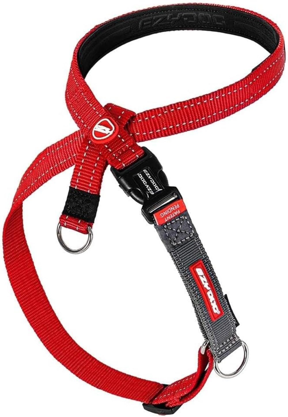EZYDOG Crosscheck Training Harness | Anti Pull Harness, Dog Harness for Small, Medium and Large Dogs, Dog Training Accessories, Reflective, Adjustable Size (S, Red)