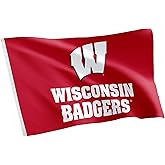 Desert Cactus University of Wisconsin UW Flag - 3 x 5 Feet Badgers Banner, Indoor/Outdoor Durable Fabric, 100% Polyester Design (Style 5)