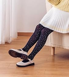 LUCKELF Girls Glitter Tights, Soft Opaque Tights