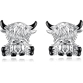 Duck/Dog/Penguin/Chicken/Highland Cow/Ladybug/Crab/Bee/Owl/Octopus/Bat/Dragonfly/Dinosaur Earrings 925 Sterling Silver Paw Print Stud Earrings Cute Animal Jewelry Gifts For Women Friend