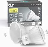 GY GU10 Light Sensor LED Bulbs 5W 6500K 380lm 120° Non-Dimmable 2Pcs