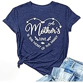 Mama Shirts for Women Funny Graphic Print Summer Short Sleeve Mothers Day Clothing Gifts for Mom