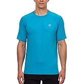 HODOSPORTS Men's Swim Shirt Quick Dry Short Sleeve UPF 50+ Rash Guard Sun Protection