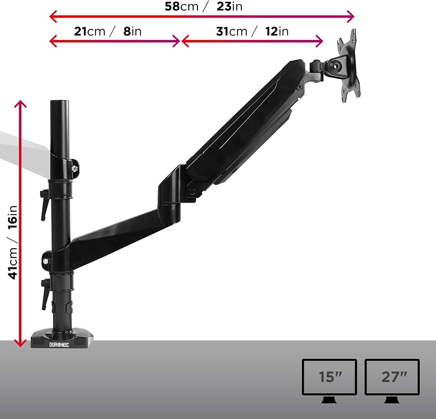 Duronic Gas-Powered Monitor Arm Stand DMG52 - Image 4