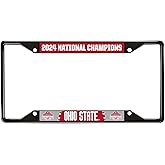 2024-25 College Football Champions Ohio State Black Metal License Plate Frame - 6.25"x12.25"
