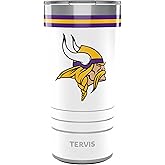 Tervis Traveler NFL Minnesota Vikings - Arctic Triple Insulated Tumbler Travel Cup Keeps Drinks Cold & Hot, 20oz, Stainless Steel