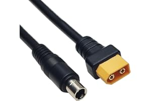 Oxxggkao XT60 DC8020 Cable, Male to DC8020 Male Power Adapter Cable for Solar Panel and Portable Generators 14AWG 15cm