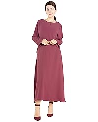 Zofocy Solid Color Women Abaya Modest Muslim Prayer