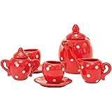 Moulin Roty Red Ceramic Tea Set