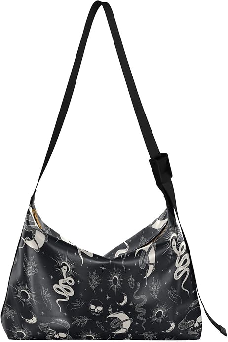GIBOUS CROSS SNAKE HOBO BAG