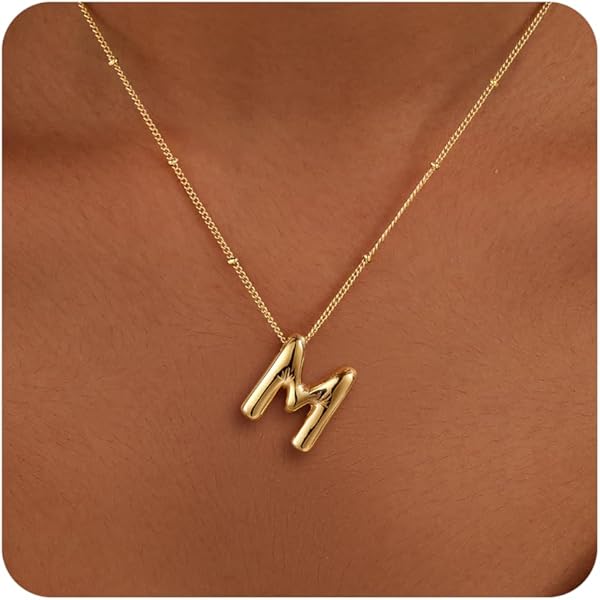 Silver Letter Necklace TITUTHIA Initial Necklaces For Women Trendy