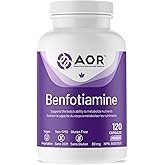 AOR Benfotiamine Vitamin B1 80mg 120 Caps 120-Day Supply - Vitamin B Complex Supplement - Vegan, Non-GMO, Gluten-Free - Easy-