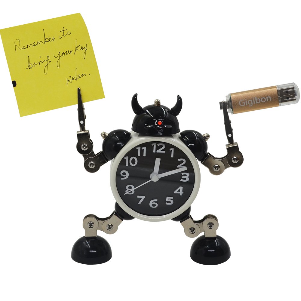 Gigibon Alarm Clock Robot, Kids Gift Cute&Fun, to Move/Twist Legs & Arms for Many Poses, Gift to Children
