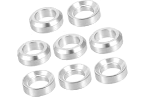 A ABSOPRO 8 Pcs M6x5.5 Universal Bicycle Bolt Brake Screw Washer Bolts - MTB Mountain Bike Bicycle Concave Convex Balancer - 