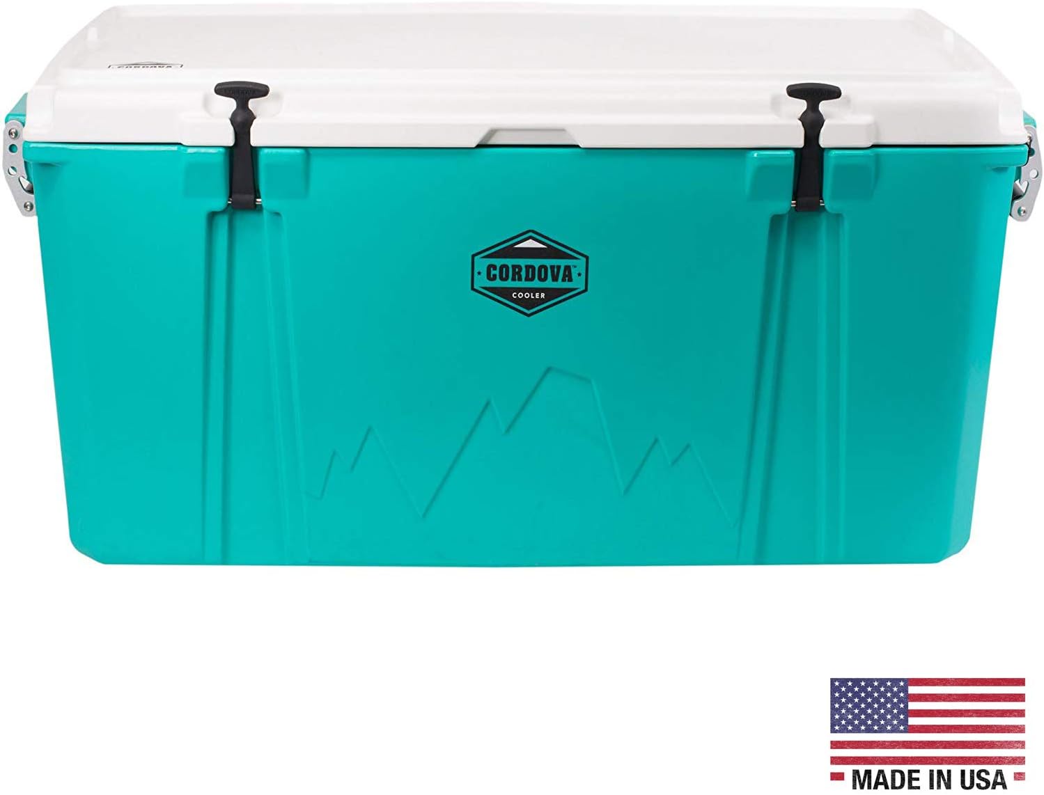 CORDOVA 100 Large Cooler - Hard Sided Rotomolded Ice Chest with 88 Quart Capacity & Built In Bottle Opener - Made in the USA