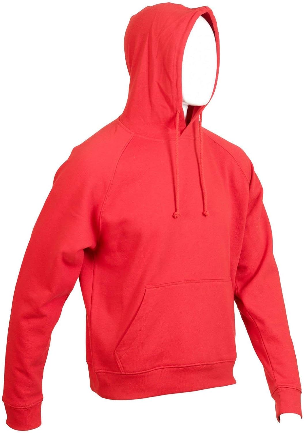 red hooded jumper