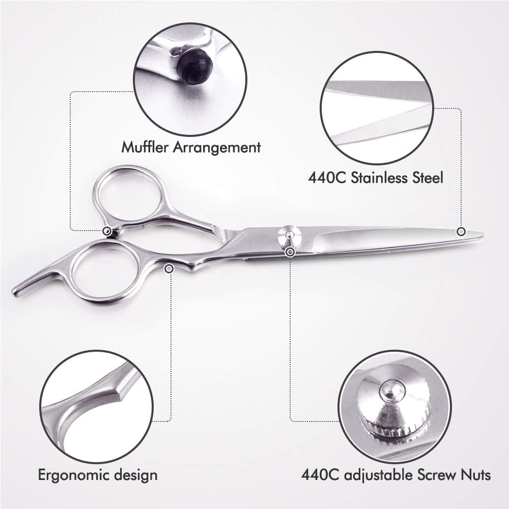 Professional Hair Cutting Scissors Set 11Pcs Haircut Scissors Thinning Shears Multi-Use Haircut Kit Hairdressing Scissors Hair Cutting Shears for Barber Salon Home Hair Shears for Women Men: Home Improvement