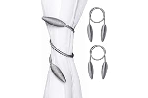 SWTOOL 2-Pack Curtain Holdbacks Curtains Tiebacks Home Decorative Window Drape Twist TieBacks Random Modelling Curtain Holdbacks (Silver)
