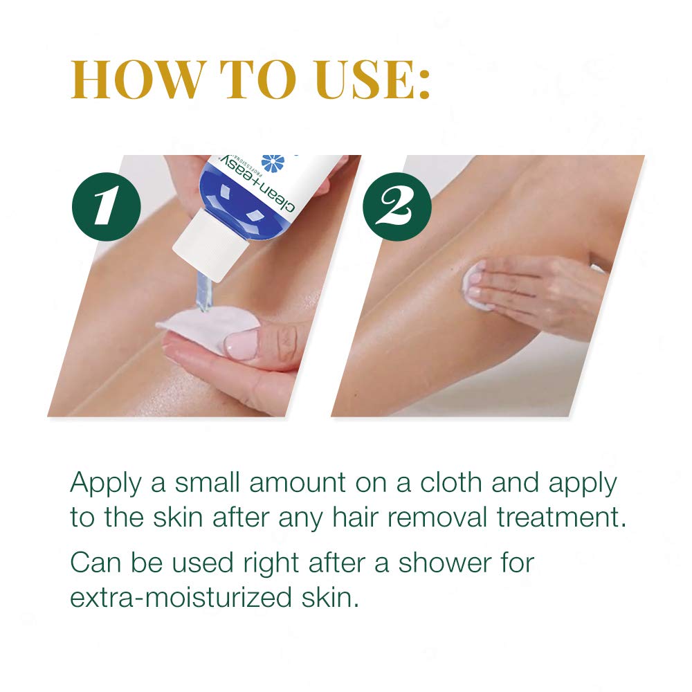 Clean + Easy Azulene Oil – Post Waxing Treatment for Sensitive Skin, Soothes Irritation & Removes Wax Residue After Hair Removal, After Wax Care, 2 oz