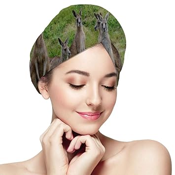 Amazon Com Many Kangaroo Closeup With Hills Hair Towel Wrap For