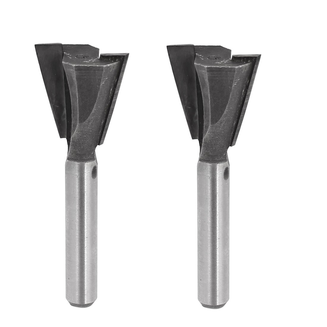Sourcingmap 1/4" x 3/4" Straight Shank Dovetail Router Bit Wood Cutting Tool 2 Pcs