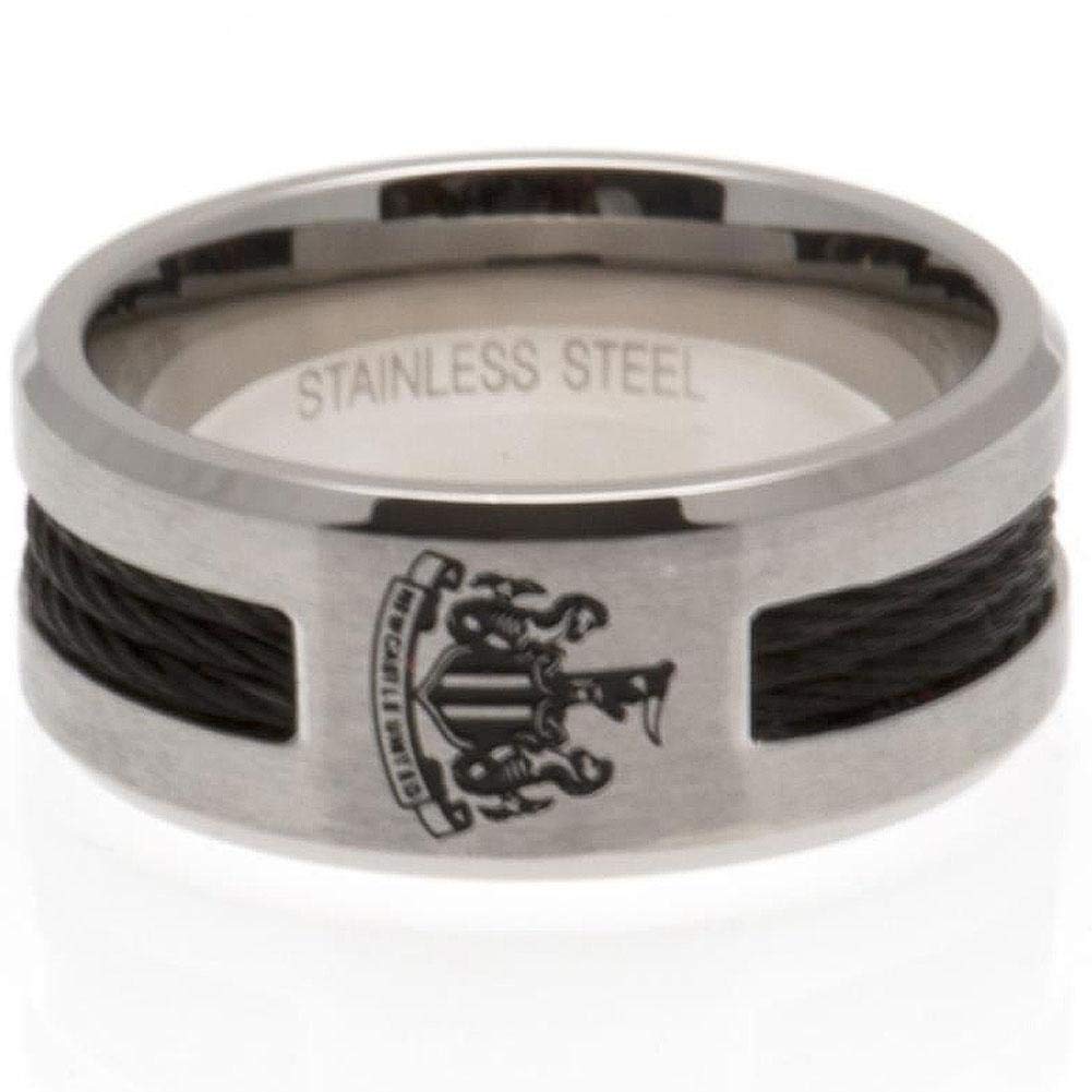 Newcastle United F.C. Black Inlay Ring Small