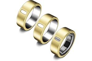 ZOOROO 3 Pack Cover Compatible with Oura Ring Gen 4/Oura Ring Gen 3 Horizon/Heritage, Surport Charging with Cover on, Anti-Scratch TPU Protector for Men Women (Size 8, Gold*3)