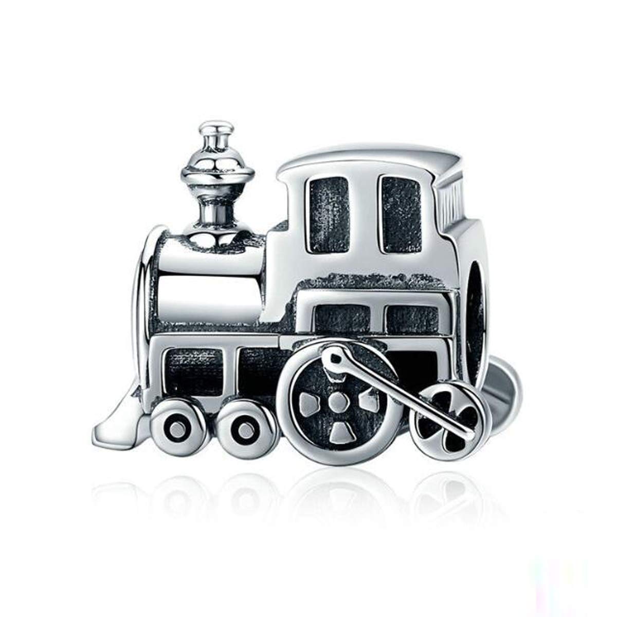 ZiNuo Charm Beads 925 Sterling Silver Love to Travel,Trainl Charms for Bracelets,Compatible with European Pandora Charm Bracelet (Train)