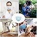 100 Count 3 Ply Disposable Filter Mask Blue Earloop Great For People With The Flu Nose Allergy Dust Mask for Medical Dental Surgical Pet Hair Allergy