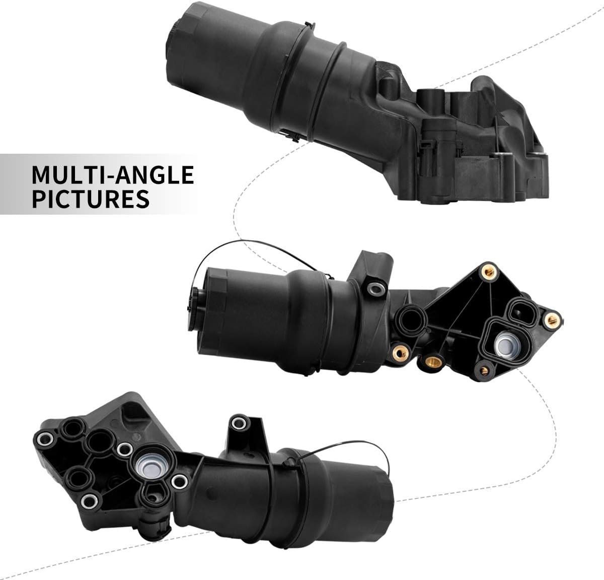 Sikawai 07K115397D Engine Oil Filter Base Housing Assembly Fits for Audi TTRS Mk2,Volkswagen Golf Jetta Rabbit New Beetle Replaces 07K115397B, 07K115397A: Automotive