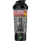 VELOMIX Electric Protein Shaker Bottle - 24 oz | USB-C Rechargeable | Leak Proof Shaker Cups for Protein Shakes | Portable Blender for Shakes and Smoothies (Electric - Black)