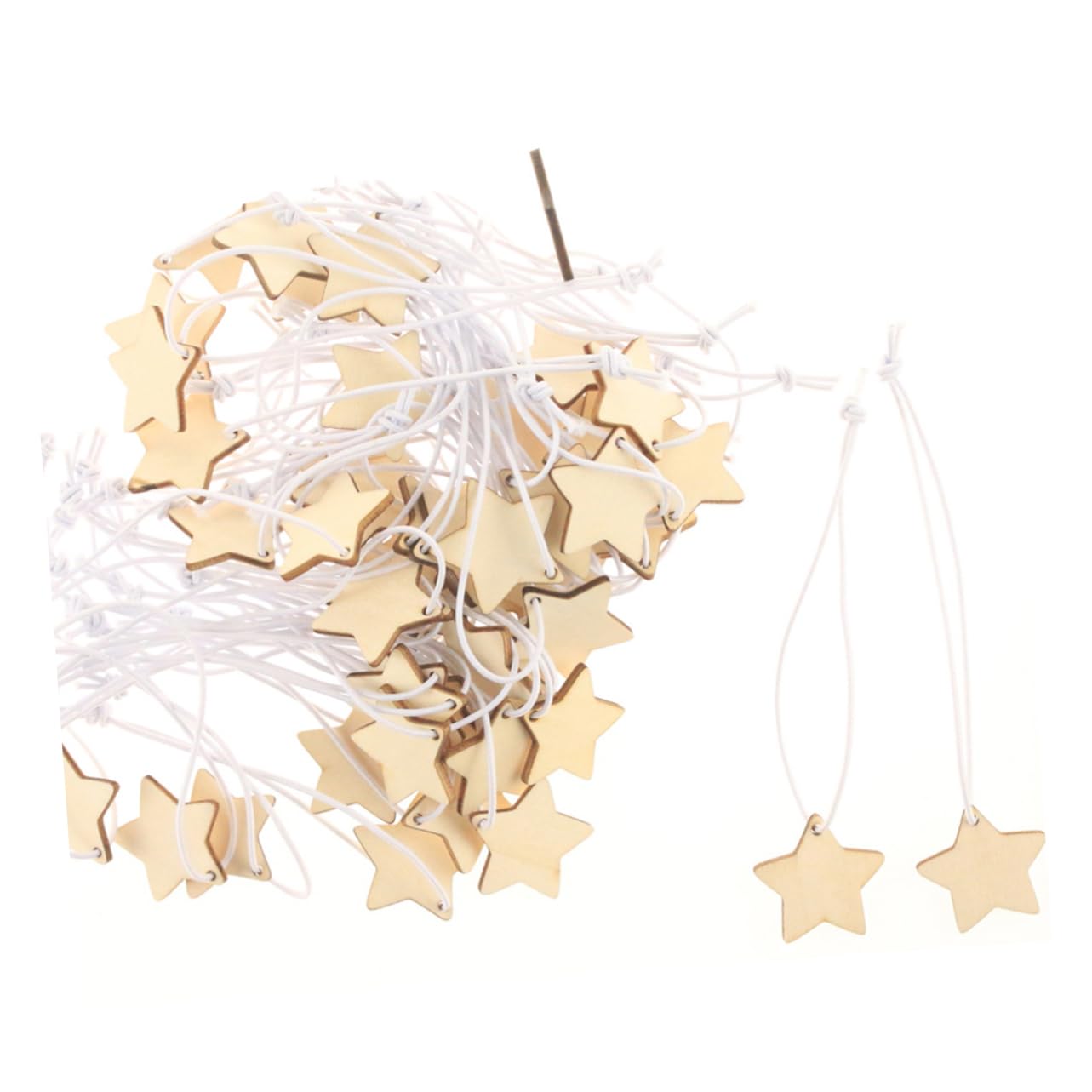 TOPBATHY 50pcs DIY Wooden Wine Bottle Neck Tags Star Shape Decorative Bottle Charms for Engagement