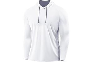 CADMUS Men's Workout Long Sleeve Fishing Shirts UPF 50+ Sun Protection Dry Fit Hoodies