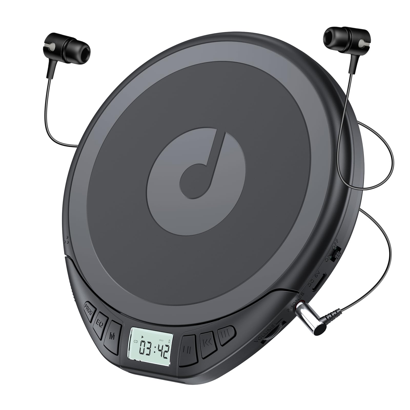 Photo 1 of KOVCDVI Portable CD Player with Headphones,CD Player Portable for Car with Anti-Skip & Shockproof,CD Discman with LCD Display,AUX Cable and Earphone for Sport Home Outdoor