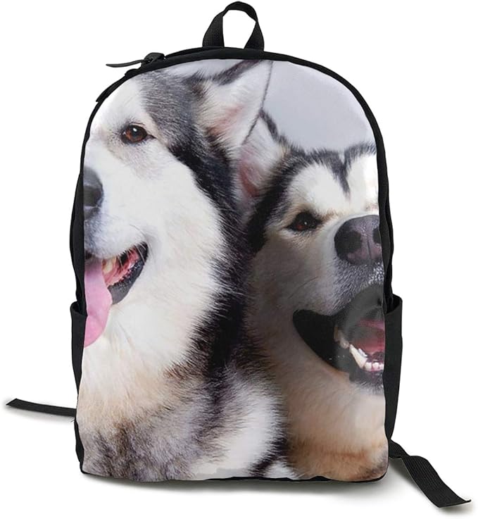 Jhsiu54HHGV Siberian Husky Classic School Backpack Travel