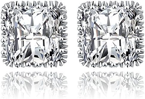 Square Diamond Stud Cubic Zirconia Earrings Fashion Jewelry Made For Women
