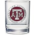 Heritage Pewter Texas A&M Double Old Fashion | Double Rocks Glass 14 OZ for Liquor | Expertly Crafted Pewter Glass
