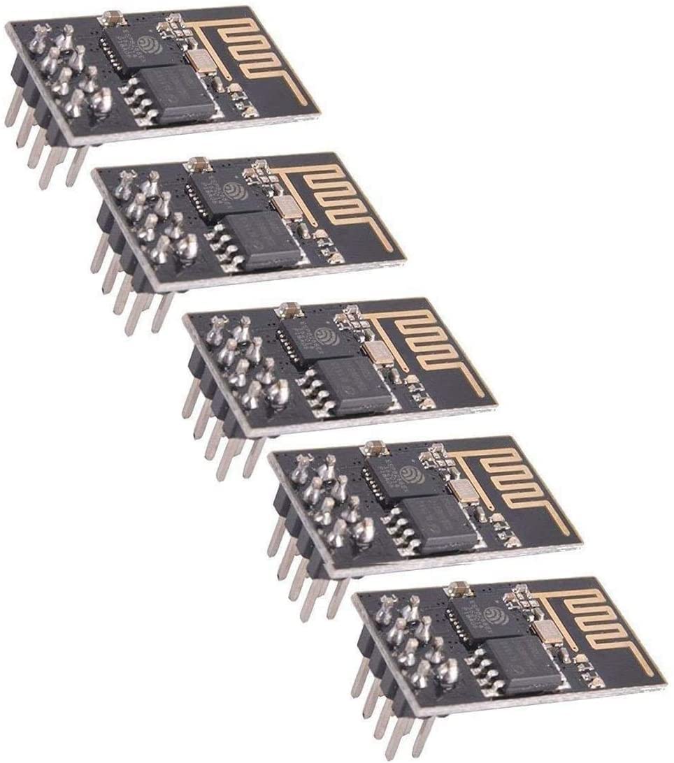 Fasizi 5pcs ESP8266 Serial Wifi Wireless Transceiver Module ESP-01