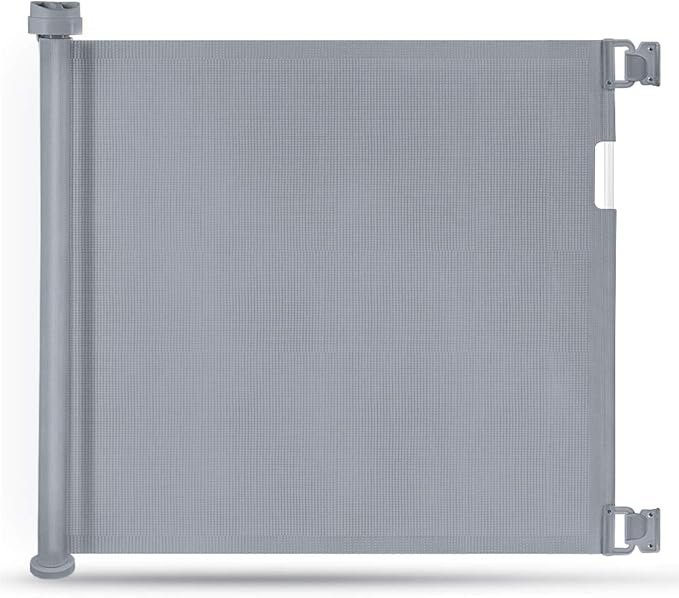 OTTOLIVES Mesh Retractable Gate for Babies, Extra Wide Safety Baby Gate 85cm Tall, Extends to