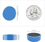 FINDMAG 24 Pack Fridge Magnets Colourful Round Rubber-Coated Strong Hold</n> view 2