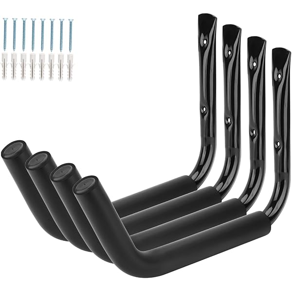 Kayak Rack For Garage HORUSDY Large 4Pc Wall Mount Hook Set Heavy