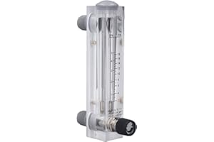 Liquid Flowmeter, Panel Type Water Meter Acrylic Transparent Adjustable Fluid Meter for Measure and Control The Rate of Liqui