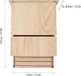 HERCHR Bat House Outdoor Wooden Shelter Nesting Box Easy Hang 11x7.5x3.3in view 6