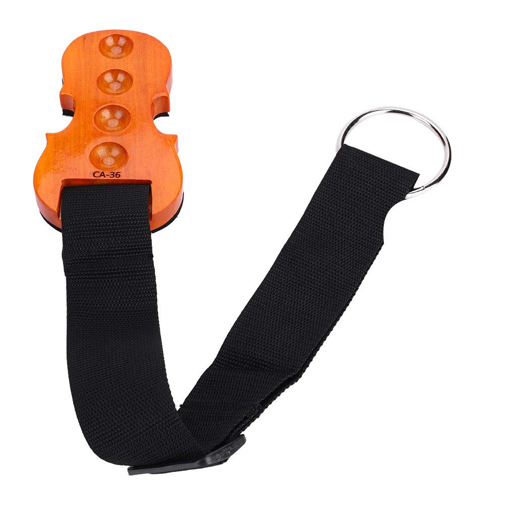 Heayzoki Cello End-Pin Stopper 4 Holes with Adjustable Strap Solid Wood Anchor Rest for Cello Anti Slip